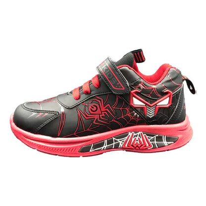 Tenis Urbano Niño CASTALIA 011-07 Rojo Negro Diseño de Araña