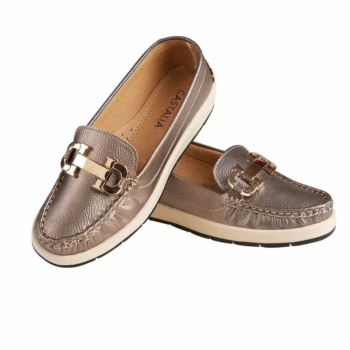 Zapato Confort Moderno Para Mujer CASTALIA 108-75 Inox