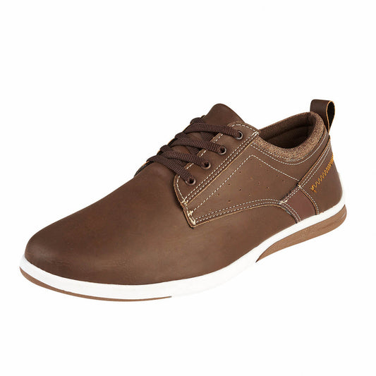 Zapato Casual Para Hombre CASTALIA 132-16 Café con Agujetas