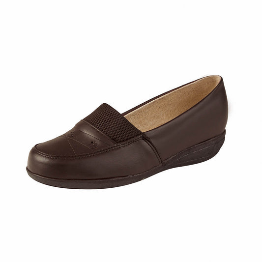 Zapato Confort Clasico Para Mujer CASTALIA 135-12 Chocolate