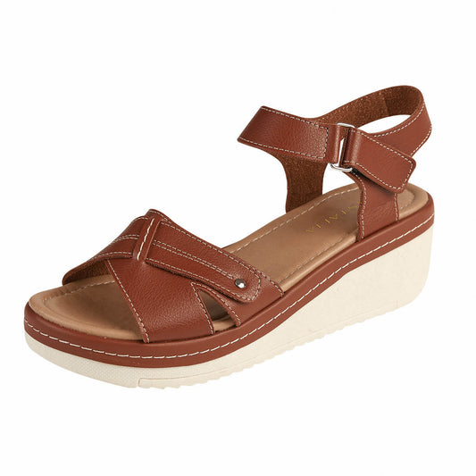 Plataforma Para Mujer CASTALIA 145-174 Tan Velcro Ajustable