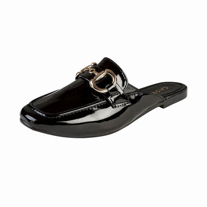 Balerina Para Mujer CASTALIA 146-16 Negro con herraje dorado