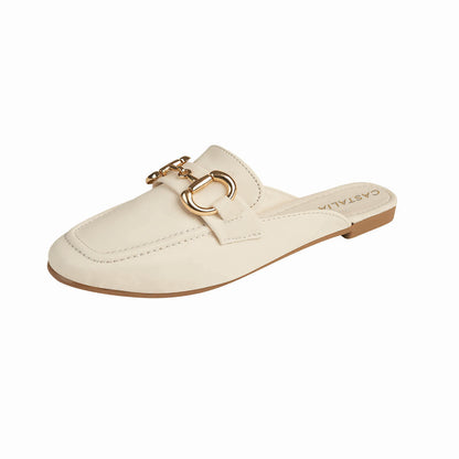 Balerina Para Mujer CASTALIA 146-17 Latte con herraje dorado