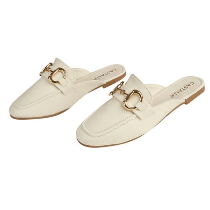 Balerina Para Mujer CASTALIA 146-17 Latte con herraje dorado