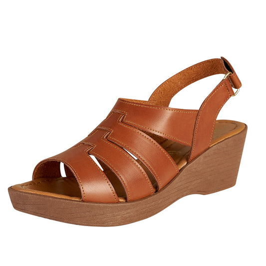 Plataforma Para Mujer CASTALIA 157-49 Camel Velcro Ajustable