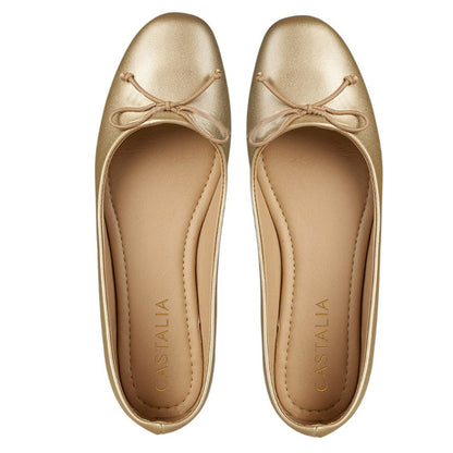 Balerina Para Mujer CASTALIA 191-65 Dorado con Detalle Moño