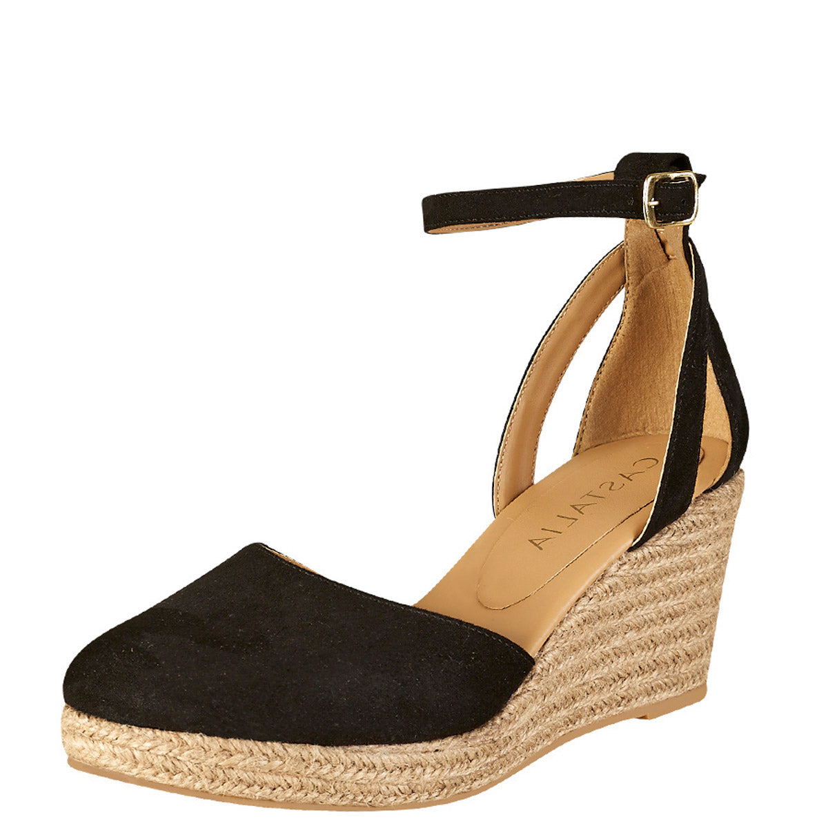 Plataforma de Yute Para Mujer CASTALIA 207-28 Negro