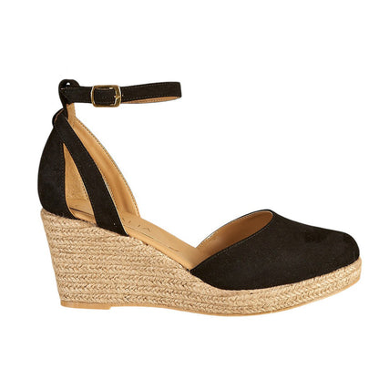 Plataforma de Yute Para Mujer CASTALIA 207-28 Negro