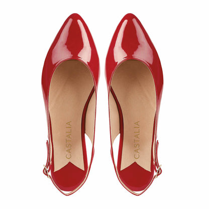 Balerina de Charol Para Mujer CASTALIA 220-77 Rojo