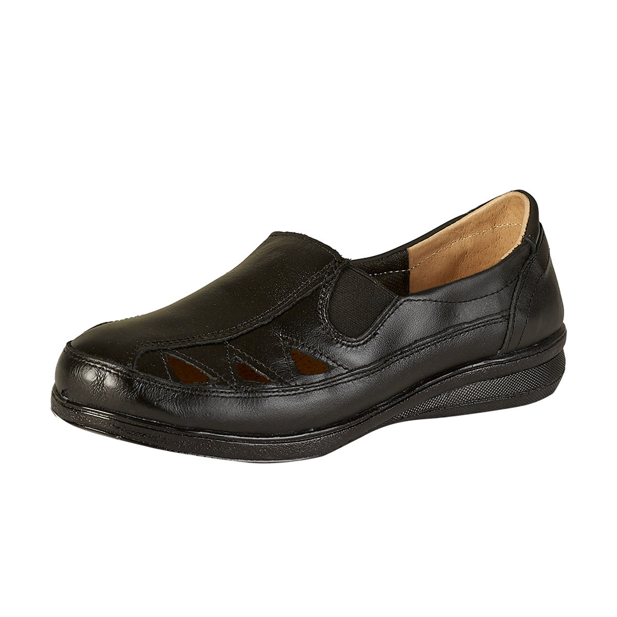 Zapato Confort Clásico Para Mujer CASTALIA 250-54 Negro Elástico Ajustable