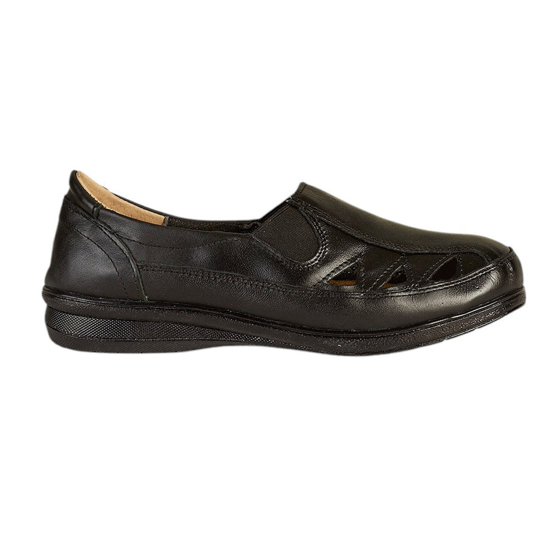 Zapato Confort Clásico Para Mujer CASTALIA 250-54 Negro Elástico Ajustable