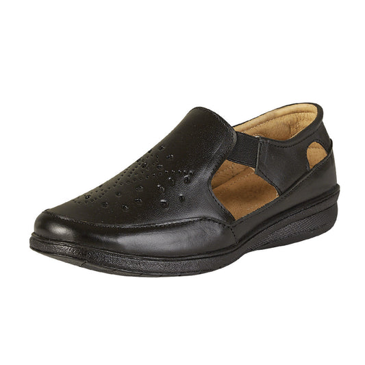 Zapato Confort Clásico Para Mujer CASTALIA 250-57 Negro Corte Laser