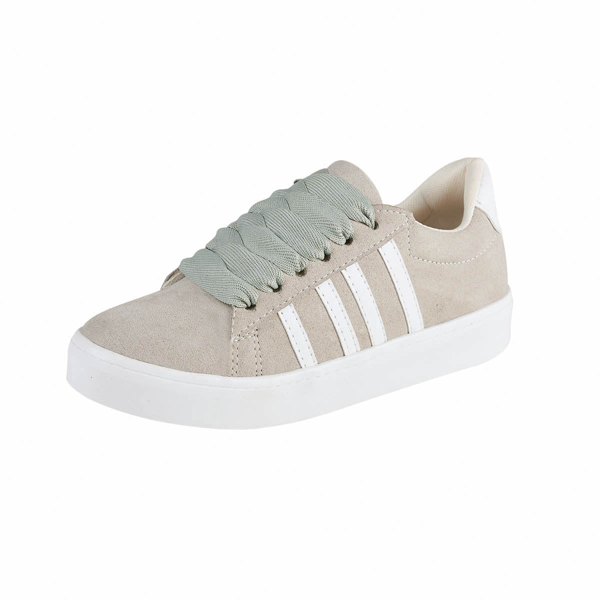 Tenis Urbano Para Mujer CASTALIA 382-56 Gris De Gamuza