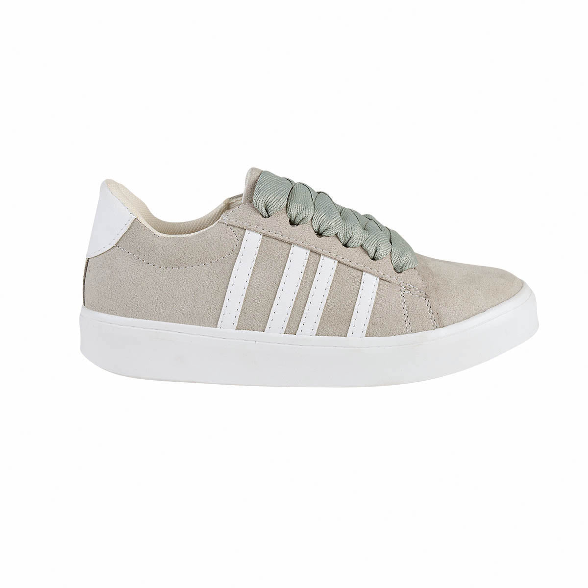 Tenis Urbano Para Mujer CASTALIA 382-56 Gris De Gamuza