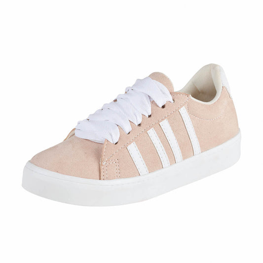 Tenis Urbano Para Mujer CASTALIA 382-57 Beige de Gamuza