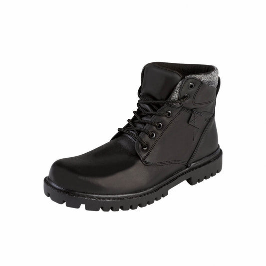 Bota Uso Rudo Para Hombre CASTALIA 455-49 Negro Detalle Gris