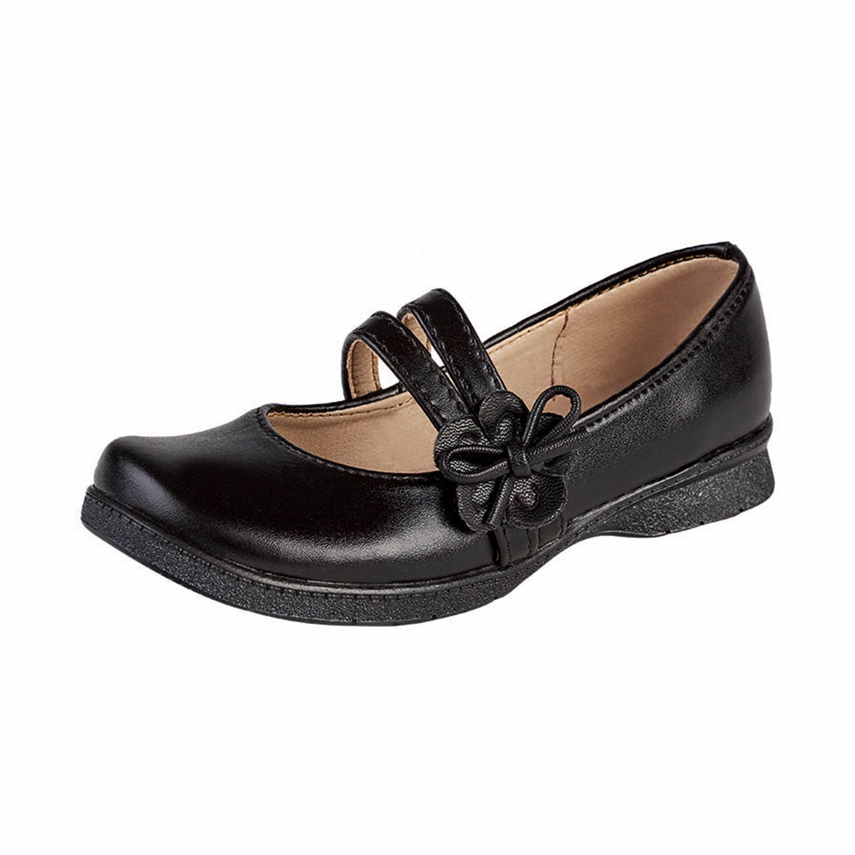 Zapato Escolar Para Niña CASTALIA Negro Resorte ajustable