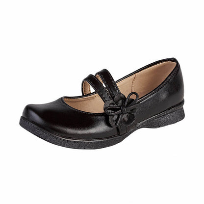 Zapato Escolar Para Niña CASTALIA Negro Resorte ajustable