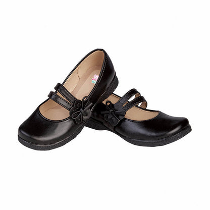 Zapato Escolar Para Niña CASTALIA Negro Resorte ajustable