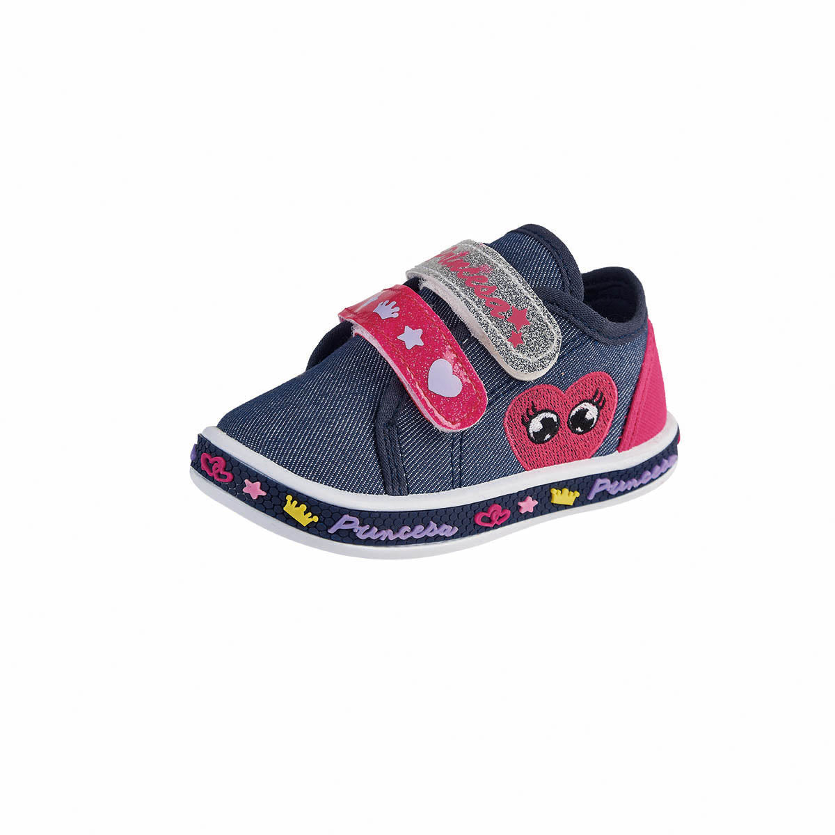 Tenis Para Bebe Niña CASTALIA Mezclilla Velcro ajustable