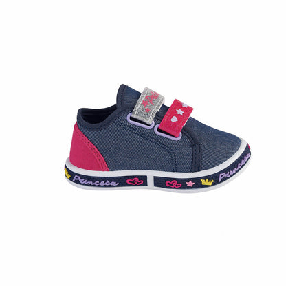 Tenis Para Bebe Niña CASTALIA Mezclilla Velcro ajustable