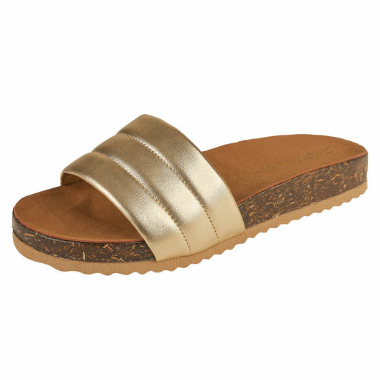 Huarache Para Mujer CASTALIA 535-112 Oro Suela doble soporte