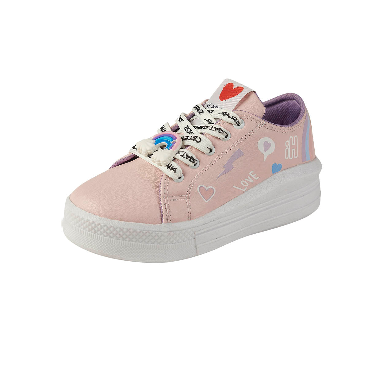 Tenis Urbano Para Niña CASTALIA 583-06 Rosa Con Diseño