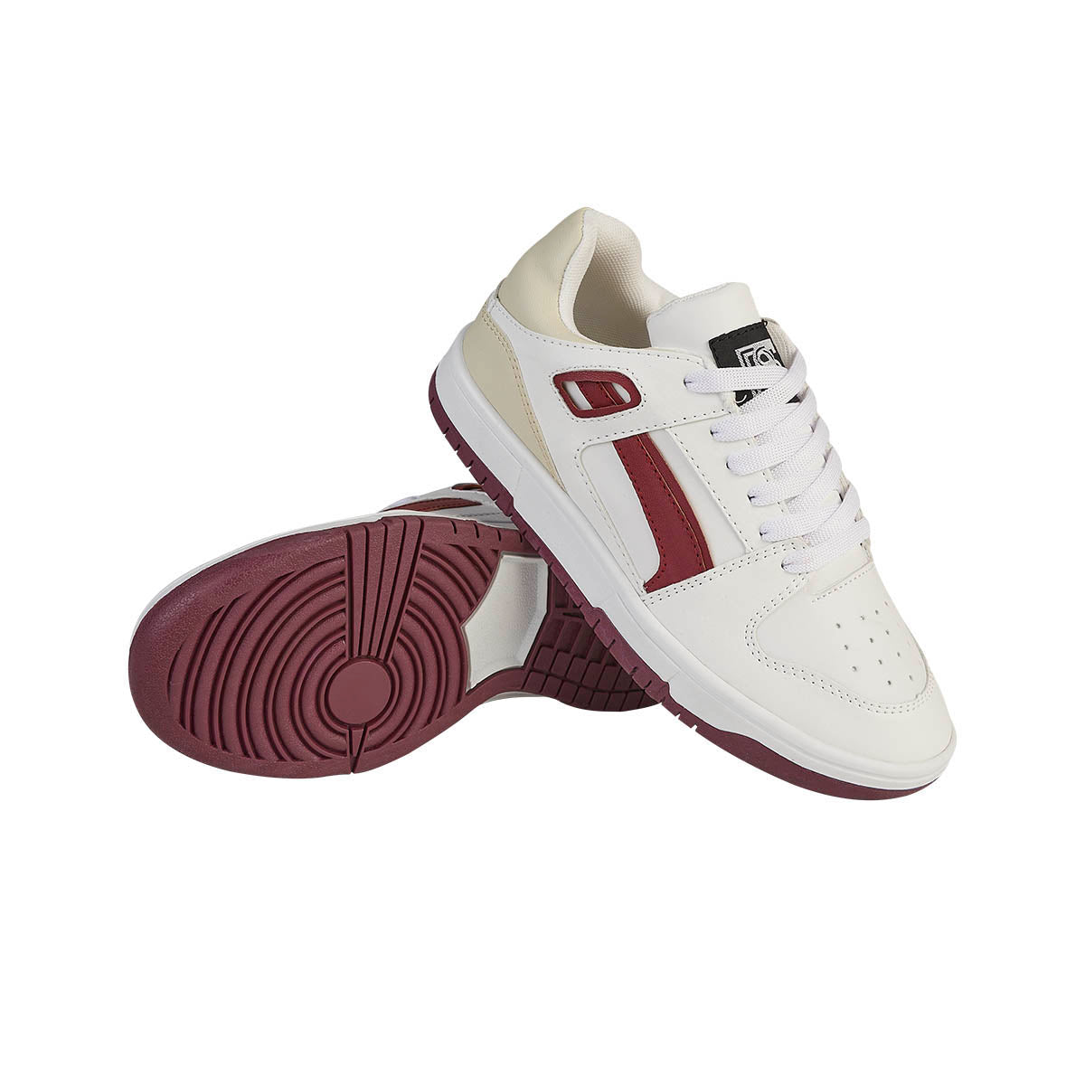 Tenis Urbano Para Mujer CASTALIA 600-90 Blanco con Vino