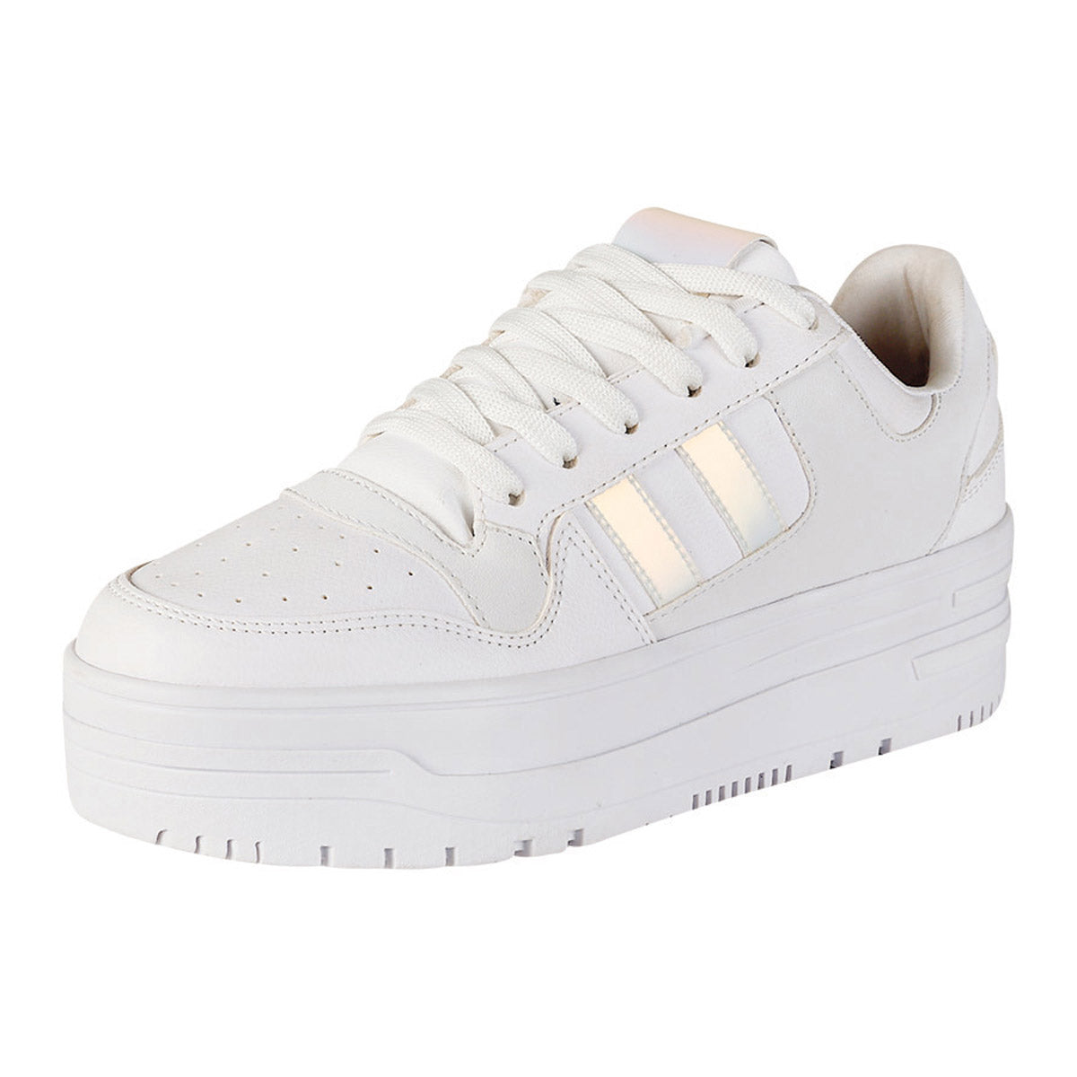 Tenis Urbano Para Mujer CASTALIA 646-24 Blanco Suela Alta