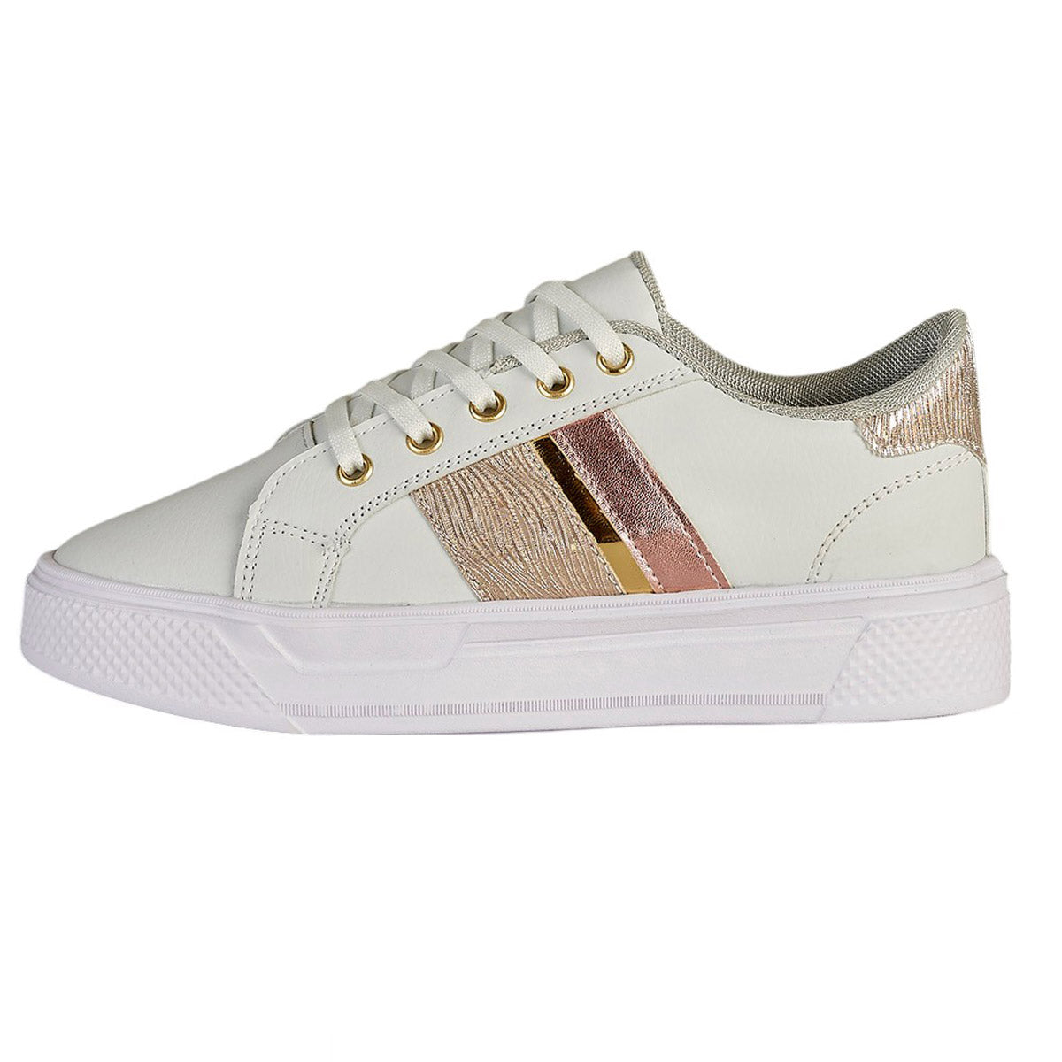 Tenis Urbano Para Mujer CASTALIA 659-109 Blanco con Rosa