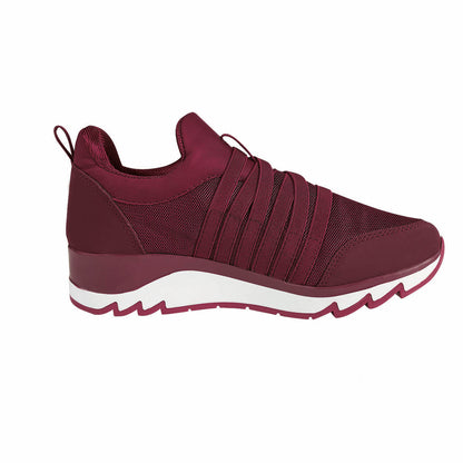 Tenis Urbano Mujer CASTALIA 671-11 Vino Elástico Ajustable