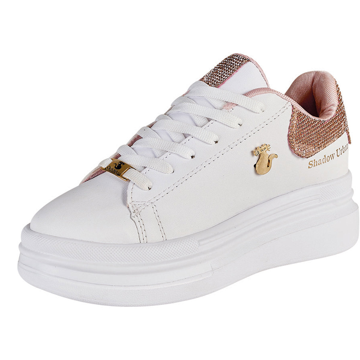 Tenis Urbano Para Mujer CASTALIA 671-13 Blanco con Pedrería