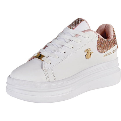 Tenis Urbano Para Mujer CASTALIA 671-13 Blanco con Pedrería