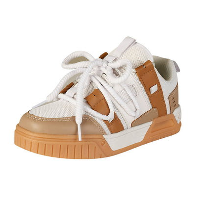 Tenis Urbano Para Mujer CASTALIA 673-011 Blanco con Camel