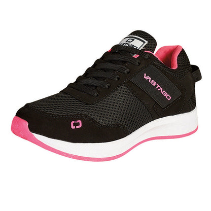 Tenis Deportivo Para Mujer CASTALIA 673-015 Negro con Fiusha