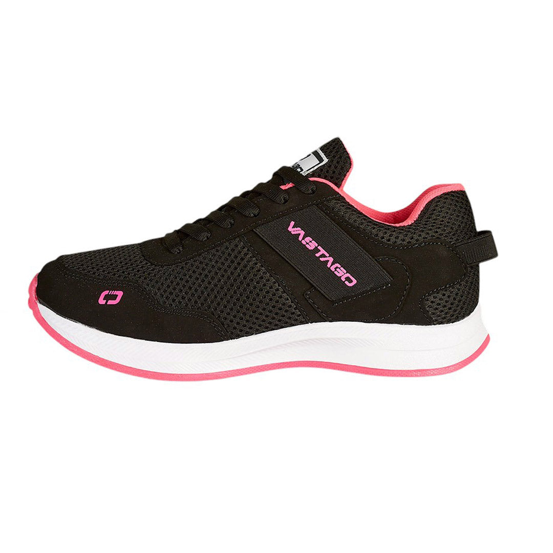 Tenis Deportivo Para Mujer CASTALIA 673-015 Negro con Fiusha