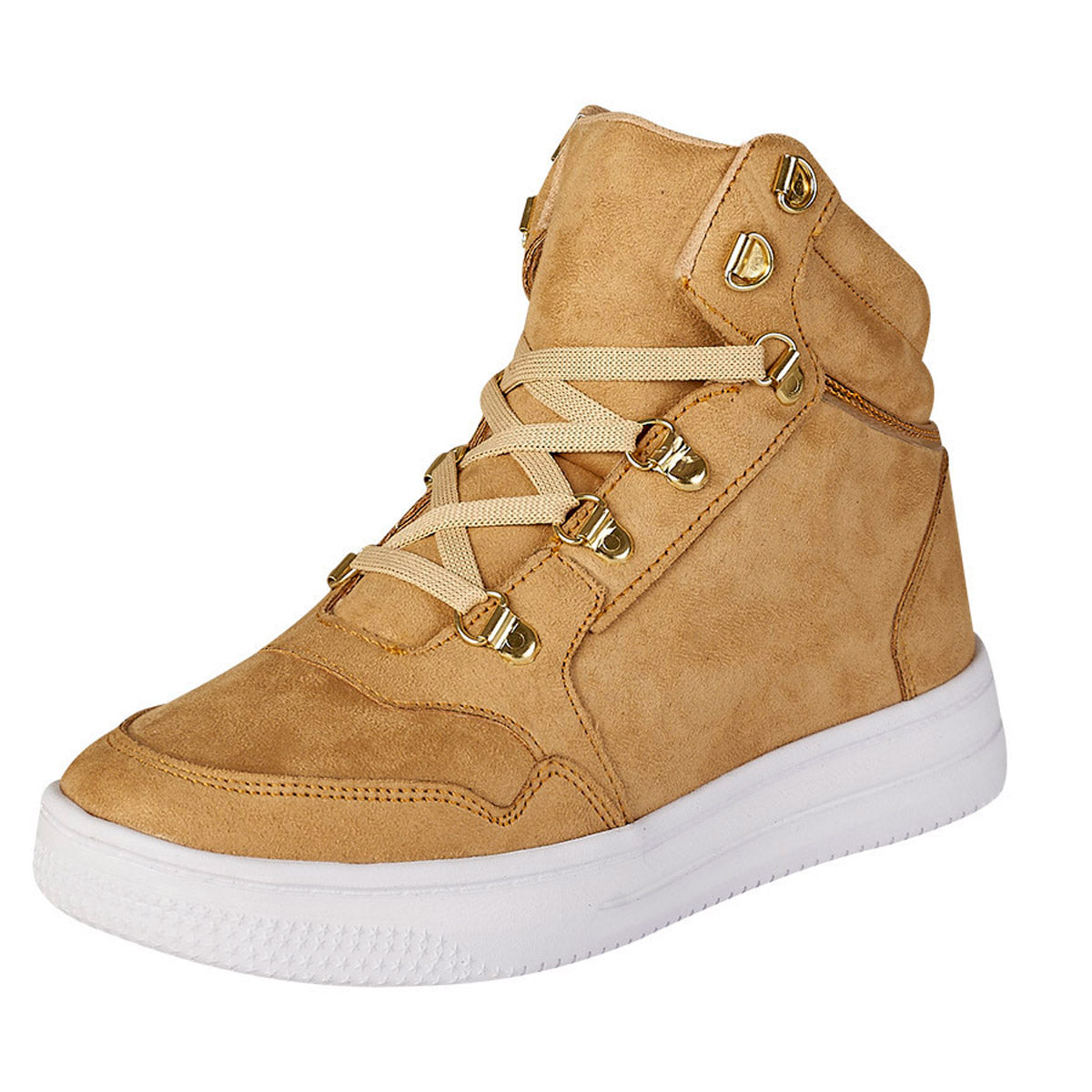 Tenis Urbano Para Mujer CASTALIA 748-010 Camel Tipo Bota