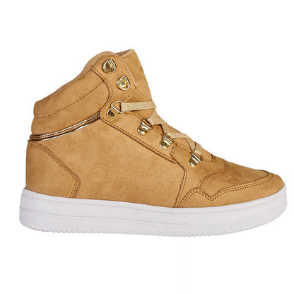 Tenis Urbano Para Mujer CASTALIA 748-010 Camel Tipo Bota