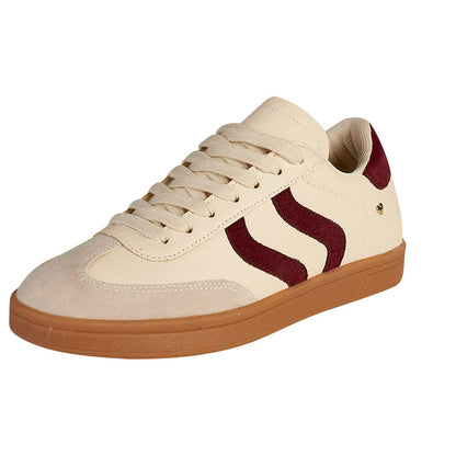 Tenis Urbano Para Mujer CASTALIA 755-07 Latte con Tinto