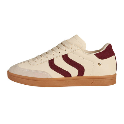 Tenis Urbano Para Mujer CASTALIA 755-07 Latte con Tinto